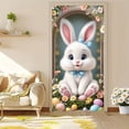 thumbnail image 4 of ChicYu 35×71in Easter Door Cover Egg Bunny Pattern Holiday Door Curtain Durable Washable Fabric Door Decor for Front Porch Home Party Supplies, 4 of 6