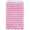 thumbnail image 1 of 888 Display Chevron Patterned Bags Birthday Wedding Baby Shower Anniversary Party Pack of 48 Pink 6" x 9" - 48 Count, 1 of 1