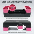 thumbnail image 5 of FlexWave Adjustable Workout Aerobic Stepper Step Platform Trainer, 18-Inch, Black/ Pink, 5 of 7