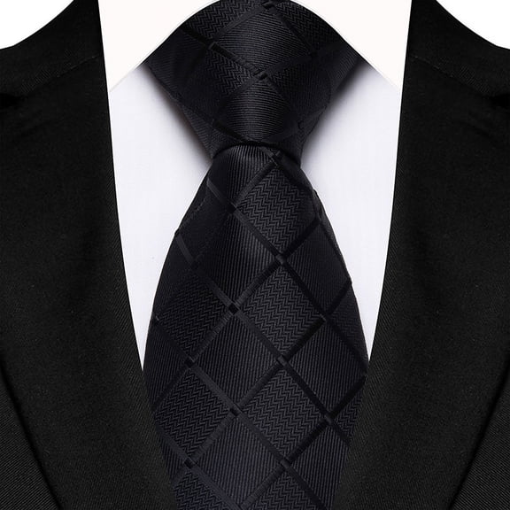 Versatile Formal Wear Men's Classic Tie One Pack, Incorporating a Silk Polyester Blend with a Versatile Woven Jacquard Striped Pattern Perfect for Interviews and Meetings