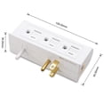 thumbnail image 5 of Cable Matters 2-Pack 6 Outlet Splitter Grounded Side Access Outlet Extender Wall Tap, 5 of 6
