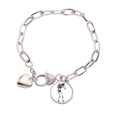 thumbnail image 1 of Pulsera de cadena de corazón Unbranded esqueleto humano joyería encanto, 1 of 3