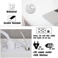 thumbnail image 6 of JJS 48' Writing Desk with Power Outlet, Home Office Contemporary Large Computer Desk Laptop Workstation with Drawer USB Ports Charging Station, White/Golden, 6 of 7