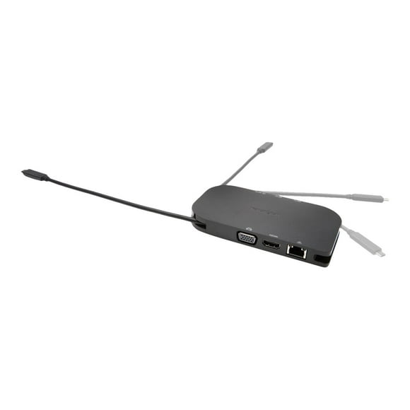Kensington SD1610P USB-C Mobile 4K Dock w/ Pass-Through Charging - Docking station - USB-C - VGA, HDMI - 10Mb LAN - for Microsoft Surface Go, Go 2, Pro (Mid 2017), Pro 4, Pro 6, Pro 7, Pro 7+