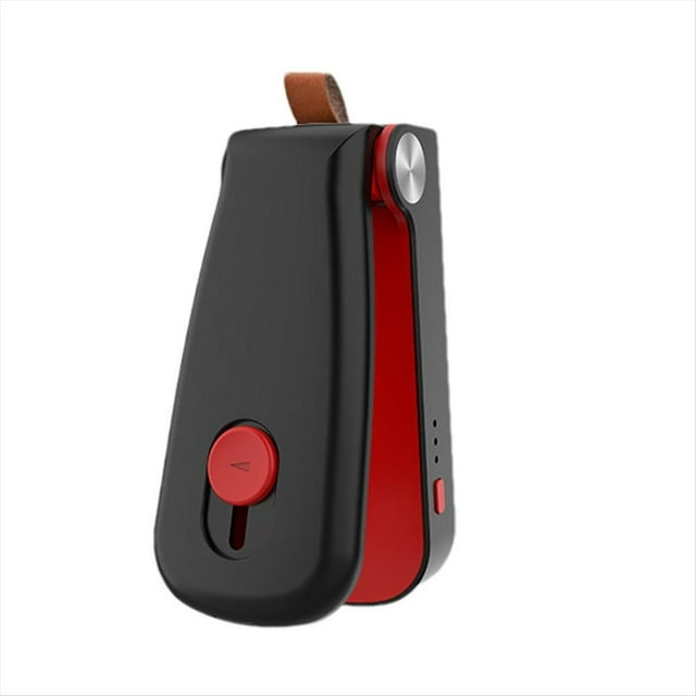 Vacuum Sealing Machine Small Vacuum Heat Sealing Machine Handheld Vacuum Heat Sealing and Cutter for Home Kitchen,1 * sealing machine 1 * charging cable,Black