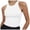 White*, variant on RUTAYY Women's Tank Tops Sleeveless Solid Color Ribbed Fitted Racerback Round Neck Vest Fashion Vacation Tops