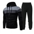 thumbnail image 4 of Men's Autumn Casual Fashion Sportswear Running Fitness Colour Block Hooded Sweatshirt Long Pants Suit, 4 of 5