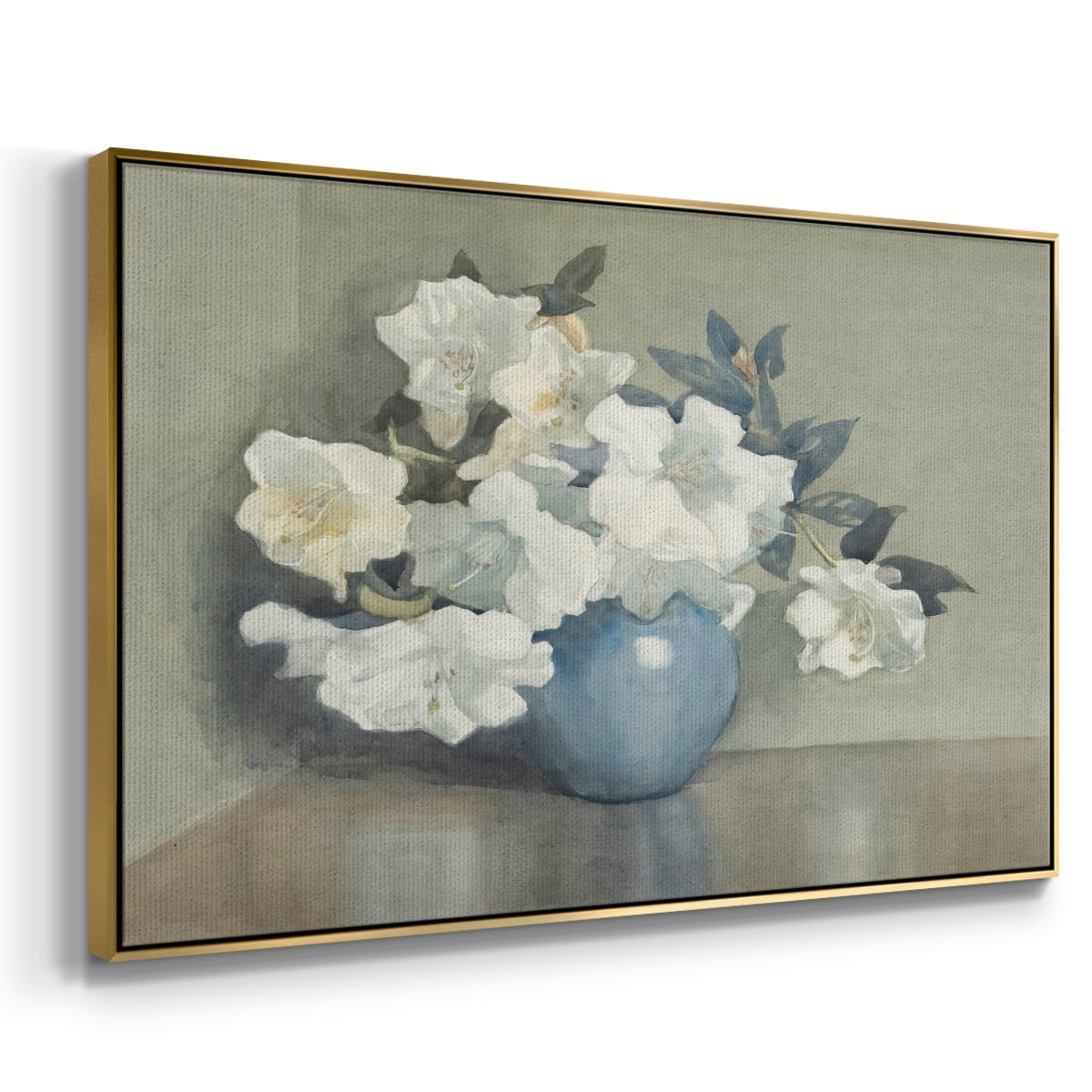 Vintage Botanical Print-LXI By Wexford Home Framed in Gold Wood Gallery Wrapped Canvas 27 in. x 41 in.