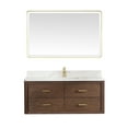 thumbnail image 2 of Vinnova Cristo 48" Wood Single Bath Vanity with Mirror in Aged Dark Brown, 2 of 15