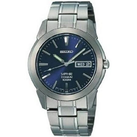 Seiko Men's SGG729 Blue Titanium Quartz Dress Watch