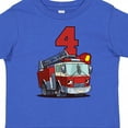 thumbnail image 4 of Inktastic 4th Birthday Fire Truck Boys or Girls Toddler T-Shirt, 4 of 5