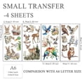 thumbnail image 2 of 4pcs/Set Animal Rub on Transfers for Furniture and Crafts 6x12 Inch Rabbit Deer Furniture Decals Owl Bird Parrot Transfer Stickers Rub on Decals for Wood Furniture Home Decoration, 2 of 9