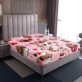 thumbnail image 4 of Erosebridal Kawaii Cat Kitten Sheet Set Full, Sweet Cake Dessert Bedding Sets Full Size, 4pcs, 4 of 7