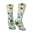 thumbnail image 3 of Goofa Playing Video Games Printed Men's Crew Socks, Soft Durable Breathable Moisture-Wicking with Odor Control Cotton socks, 3 of 9