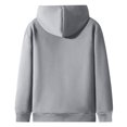 thumbnail image 4 of GaThRRgYP Jackets for Women,Women's New Fashionable Printed Fleece Hooded Sweatshirt Jacket Gray XXL, 4 of 4