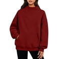 thumbnail image 2 of Byworldtasic Women's Oversized Mock Neck Sweatshirt Turtleneck Pullover Long Sleeve Tops Loose 2026 Outfits with Pocket, 2 of 8
