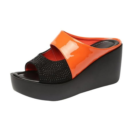 

autumn winter shoes Women Leisure Shoes Platform Wedges Fish Mouth Sandals Thick Bottom Slippers