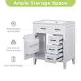 thumbnail image 2 of MAYEERTY 30" Bathroom Vanity without Sink Cabinet Base Solid Frame MDF Drawers White, 2 of 6
