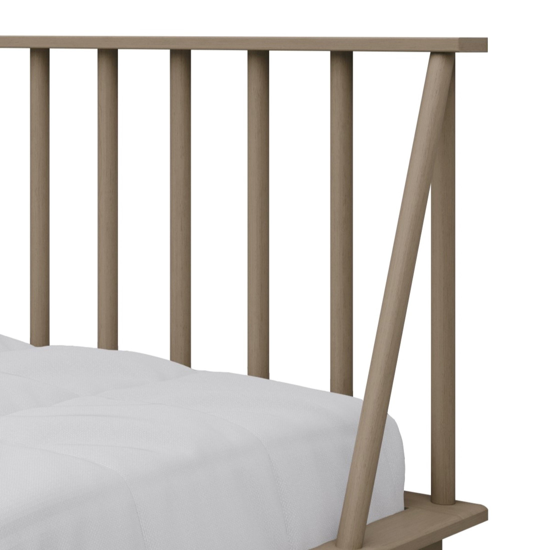 Castle Place Vintage Spindle Twin Size Wooden Daybed, Antique Gray