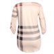 thumbnail image 4 of Camiseta con estampado a cuadros Mujer Otoño Manga 3/4 Blusa con cuello en V profundo Top suelto Noticed AP000101-11B, 4 of 5