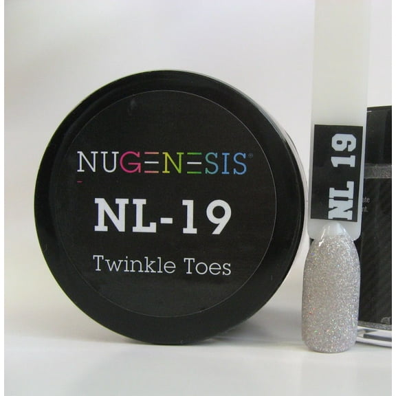 NUGENESIS Nail Color Dip Dipping Powder 1.5oz/43g jar - NL19 TWINKLE TOES
