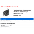 thumbnail image 2 of Turn Signal Relay - Compatible with 2004 Ford E-350 Club Wagon, 2 of 2
