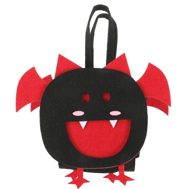 KAKOWELY Bolsa de golosinas de Halloween Bolsa de fieltro reutilizable Bolsa de fiesta de Halloween Bolsa de recuerdo de fiesta de Halloween