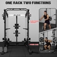 thumbnail image 3 of FORGEMUS Power Cage,2000LBS Multi-Function C21 Power Rack with Dual Pulley Cable Crossover System, All-in-One Squat Rack with More Training Attachments, Weight Workout Machine for Home Gym, 3 of 9