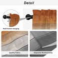 thumbnail image 5 of Orange Gray Tier Curtains, Farmhouse Retro Gradient Wooden Grain Light Filtering Kitchen Curtains, 2Pcs Rod Pocket Half Window Treatments Panels for Sink Cafe Cabinet Camper 27.5x24 Inches, 5 of 9