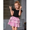 thumbnail image 4 of Falda Perfashion Metálica con Cintura Elástica y Volantes Rosa 6-7 años, 4 of 6