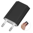thumbnail image 5 of Actualización Portátil 1A Puertos de alimentación USB universales Adaptador de pared Cargador de pared USB Adaptador de cargador rápido con enchufe de la UE (Negro), 5 of 5