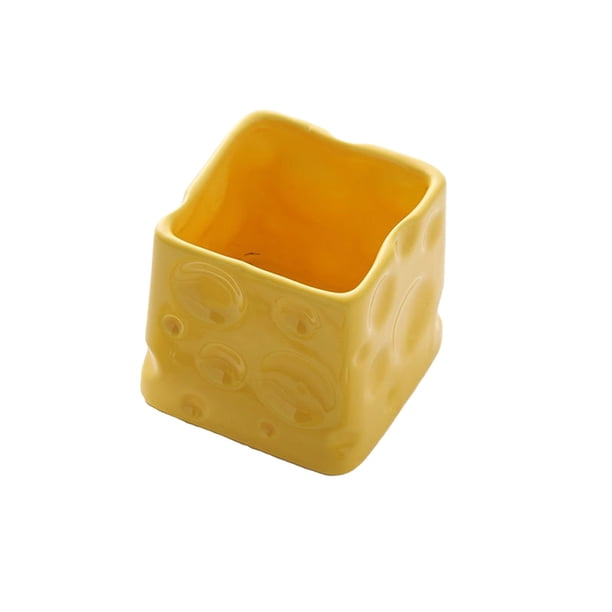 Organizadores de Dormitorio Y Almacenamiento Tarro de Queso de Cerámica 8x8cm Bolígrafo de Escritorio Contenedor Cosmético Alta Apariencia, Organizadores de Artesanía Y Almacenamiento