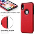 thumbnail image 5 of Classy Design Luxury Leather Phone Case for iPhone XR Non-Slip Grip Full Body Ultra Slim Protective Case 6.1 Inch (Red), 5 of 12