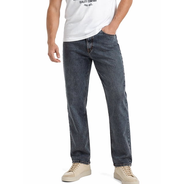 Jeans Hombre Recto Deslavado Azul Medio Edward's 2619 T31