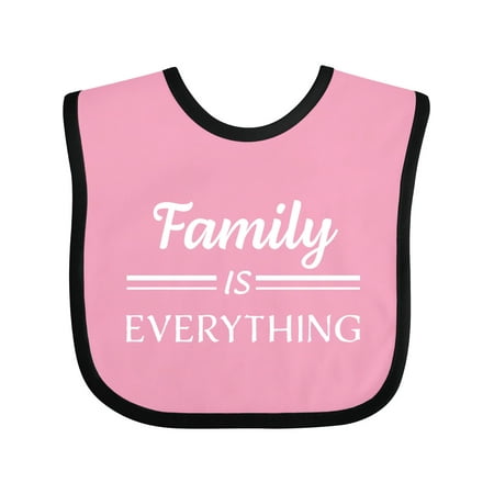 

Inktastic Family is Everything in White Text Gift Baby Boy or Baby Girl Bib