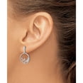 thumbnail image 3 of 14K Two-Tone Moon And Stars Circle Diamond Post Earrings (Width 13.75) (Length 23.2) - Jbsp, 3 of 5