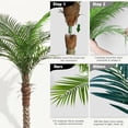 thumbnail image 5 of OLIVIVI Faux Palm Tree 7FT Tall Artificial Silk Plant for Home Office Decor Indoor Outdoor Fake Lifelike Potted Tree with Wood Branches 1 pack, 5 of 14