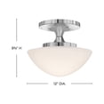 thumbnail image 3 of 47813CM Hinkley Lighting Knox - 12W 1 LED Small Semi-Flush Mount-9.75 Inch Tall and 12 Inch Wide-Chrome Finish, 3 of 6