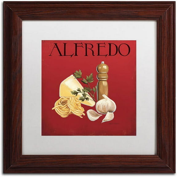Trademark Fine Art "Italian Cuisine III" Canvas Art by Marco Fabiano White Mat, Wood Frame