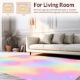 thumbnail image 2 of Flatwoven High Traffic Area Rug, Kawaii Cascade Abstract Hues Area Accent, Non Slip, Stain Resistant, Washable Area Rugs for Living Room, Bedroom(Pink, 6X9), 2 of 8