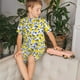 thumbnail image 4 of Balery Tropical Lemon Conjunto de Pijama Infantil de Manga Corta con Estampado – Ropa de Dormir de Algodón Suave-4X-Large, 4 of 6