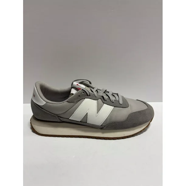 New Balance Men’s 237 V1 Grey Lace-Up Sneakers, Size 11.5 M