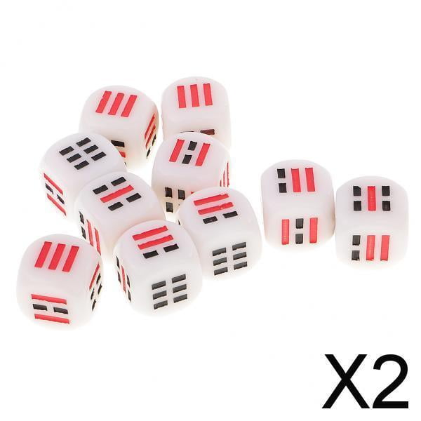 Paquete de 10 dados astrológicos Hugo D6 de 6 caras