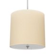 thumbnail image 4 of Meyda 218329 18 in. Cilindro Beige Textrene Pendant - Nickel Powder Coat, 4 of 5