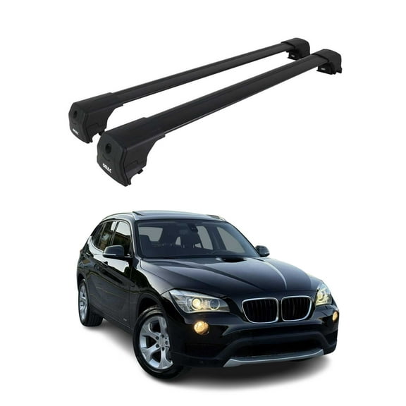 Alu Roof Racks Cross Bars Luggage Carrier for BMW X1 E84 2010-2015 Black 2Pcs