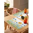 thumbnail image 3 of Country Flower Spring Floral Wildflower Placemats Set of 4,Wipeable Washable Table Mats for Dining Tables,Watercolor Oil Painting Art Place Mats for Kitchen Event Party Tabletop Decor, 3 of 7