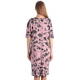 thumbnail image 2 of Just Love Short Sleeve Nightgown Sleep Dress for Women (Tie Dye Black Pink, 2X), 2 of 3