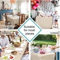 thumbnail image 2 of Rectangle Tablecloth - Waterproof Wrinkle Resistant and Spillproof Washable Fabric Table Cloth for Dining Room Kitchen, Beige, 60 x 120 Inch, 2 of 5