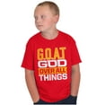 thumbnail image 3 of God Over All Things GOAT Christian Crewneck T Shirts Boy Girl Teen Brisco Brands L, 3 of 6