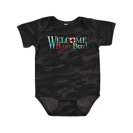 

Inktastic Nautical Welcome Baby Boy Gift Baby Boy Bodysuit
